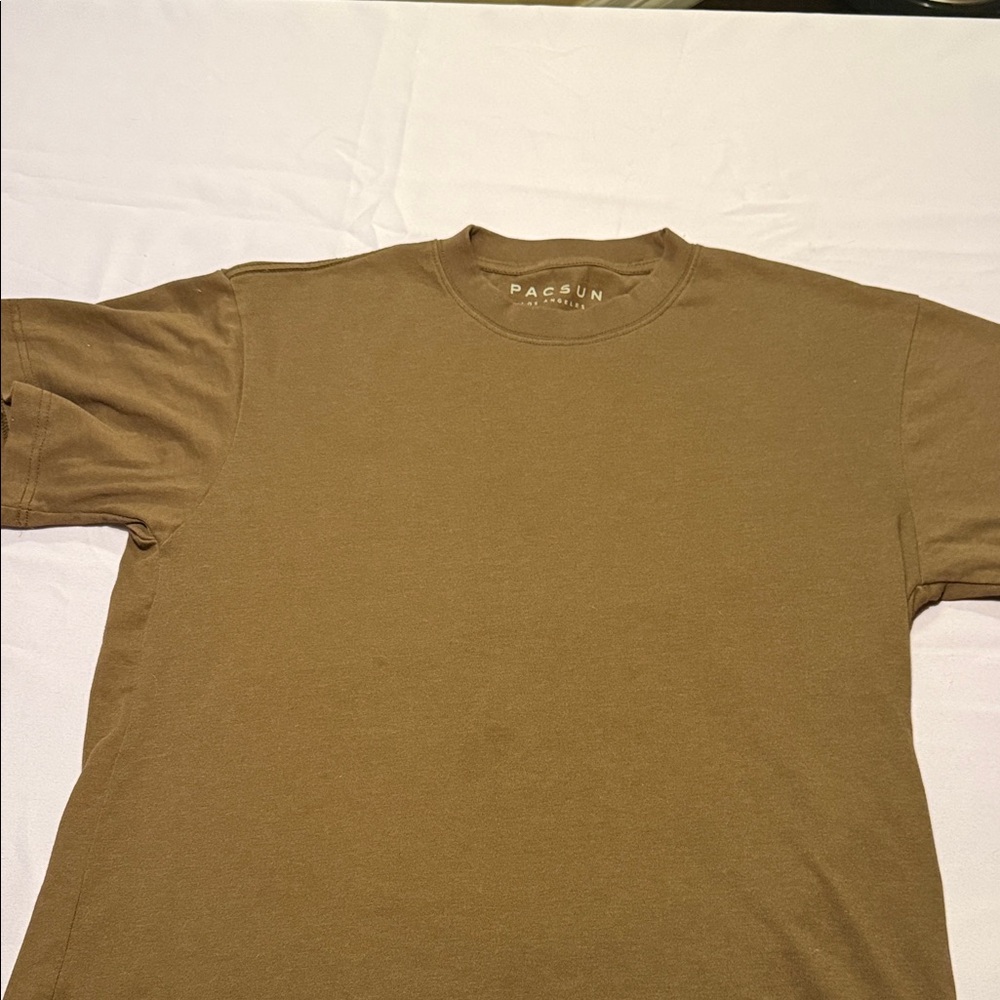 PacSun Men's Tan Short Sleeve Tee